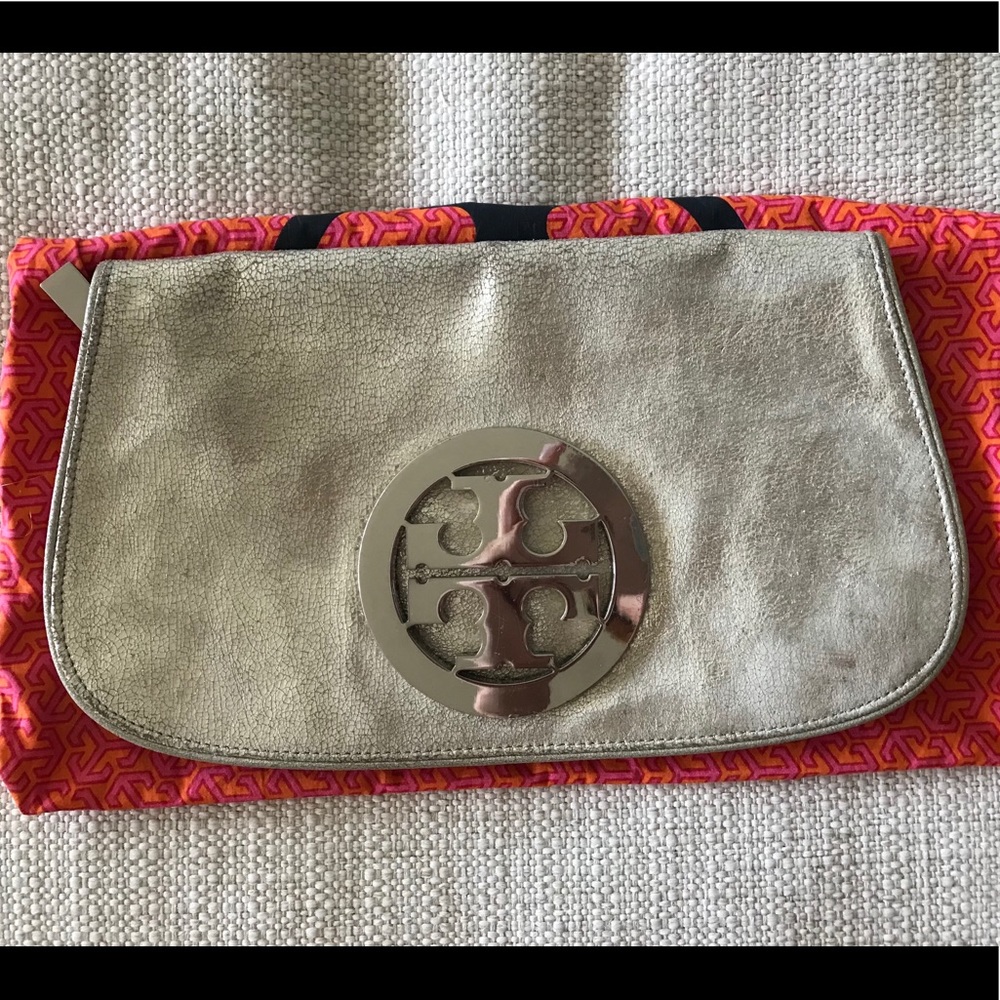 Tory Burch Silver Clutch